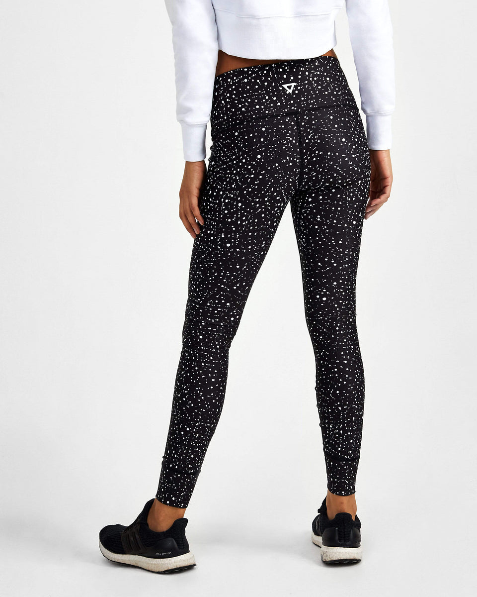 Black Knockout Stargaze Leggings, Womens Contour Leggings